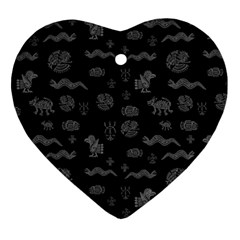 Aztecs Pattern Ornament (heart) by ValentinaDesign