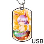 Easter Bunny Girl Dog Tag USB Flash (Two Sides) Front