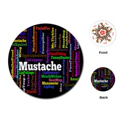 Mustache Playing Cards (round)  by Mariart