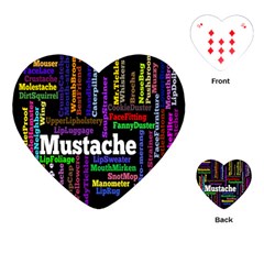 Mustache Playing Cards (heart)  by Mariart