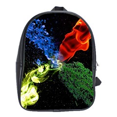 Perfect Amoled Screens Fire Water Leaf Sun School Bags (xl)  by Mariart