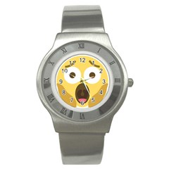 Scream Emoji Stainless Steel Watch by BestEmojis