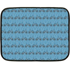 Bicycles Pattern Double Sided Fleece Blanket (mini)  by linceazul