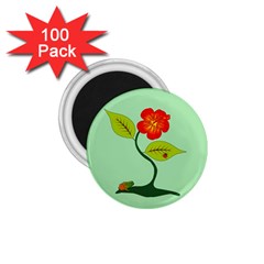 Plant And Flower 1 75  Magnets (100 Pack)  by linceazul