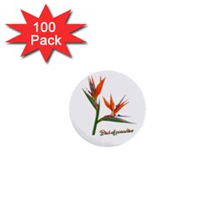 Bird Of Paradise 1  Mini Buttons (100 Pack)  by Valentinaart