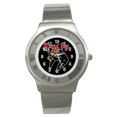 Kung Fu  Stainless Steel Watch by Valentinaart