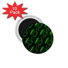 Green Eye Line Triangle Poljka 1 75  Magnets (10 Pack)  by Mariart