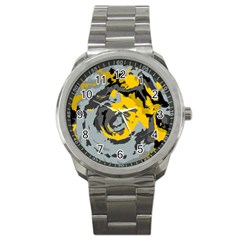 Abstract Art Sport Metal Watch by ValentinaDesign