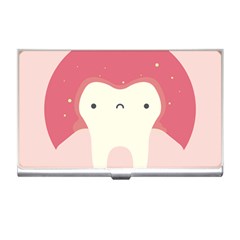 Sad Tooth Pink Business Card Holders by Mariart