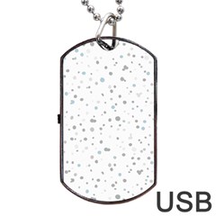 Dots Pattern Dog Tag Usb Flash (one Side) by ValentinaDesign