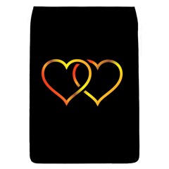 Heart Gold Black Background Love Flap Covers (s)  by Nexatart