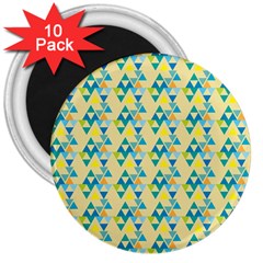 Colorful Triangle Pattern 3  Magnets (10 Pack)  by berwies