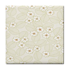 Flower Floral Leaf Tile Coasters