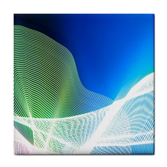 Light Means Net Pink Rainbow Waves Wave Chevron Green Blue Tile Coasters