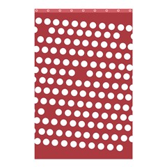 Pink White Polka Dots Shower Curtain 48  X 72  (small)  by Mariart