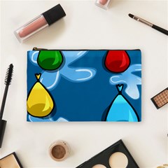 Water Balloon Blue Red Green Yellow Spot Cosmetic Bag (medium)  by Mariart