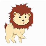 Happy Cartoon Baby Lion Small Garden Flag (Two Sides) Back