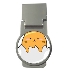 Yellow Cat Egg Money Clips (round)  by Catifornia