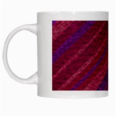 Maroon Striped Texture White Mugs by Mariart