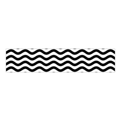 Waves Stripes Triangles Wave Chevron Black Velvet Scrunchie by Mariart