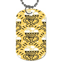 Trophy Beers Glass Drink Dog Tag (one Side)