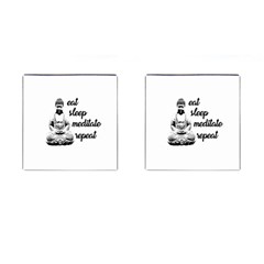 Eat, Sleep, Meditate, Repeat  Cufflinks (square) by Valentinaart