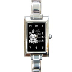 Eat, Sleep, Meditate, Repeat  Rectangle Italian Charm Watch by Valentinaart