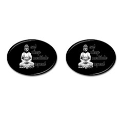 Eat, Sleep, Meditate, Repeat  Cufflinks (oval) by Valentinaart