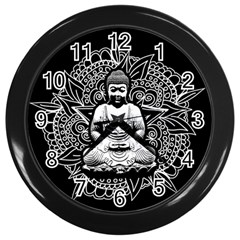 Ornate Buddha Wall Clocks (black) by Valentinaart