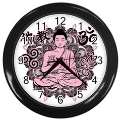 Ornate Buddha Wall Clocks (black) by Valentinaart