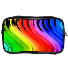 Colorful Vertical Lines Toiletries Bags 2-side by BangZart