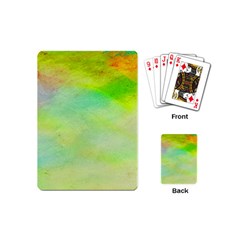 Abstract Yellow Green Oil Playing Cards (mini)  by BangZart