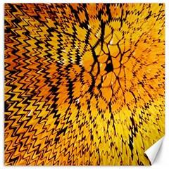 Yellow Chevron Zigzag Pattern Canvas 12  X 12   by BangZart