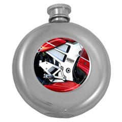 Footrests Motorcycle Page Round Hip Flask (5 Oz) by BangZart