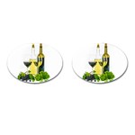 White Wine Red Wine The Bottle Cufflinks (Oval) Front(Pair)