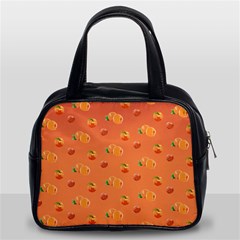 Peach Fruit Pattern Classic Handbags (2 Sides) by paulaoliveiradesign