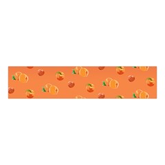 Peach Fruit Pattern Velvet Scrunchie by paulaoliveiradesign