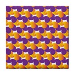 purple and yellow Abstract pattern Tile Coasters Front