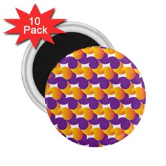 Purple And Yellow Abstract Pattern 2 25  Magnets (10 Pack)  by paulaoliveiradesign