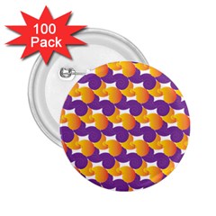 Purple And Yellow Abstract Pattern 2 25  Buttons (100 Pack)  by paulaoliveiradesign