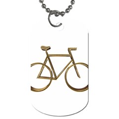 Elegant Gold Look Bicycle Cycling  Dog Tag (two Sides) by yoursparklingshop