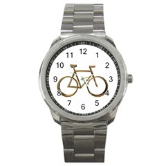 Elegant Gold Look Bicycle Cycling  Sport Metal Watch by yoursparklingshop