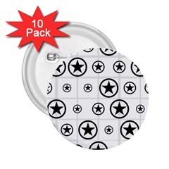 Army Stars 2 25  Buttons (10 Pack)  by linceazul