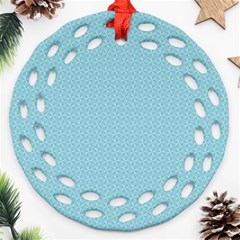 Blue Pattern Ornament (round Filigree) by paulaoliveiradesign