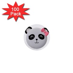 Pretty Cute Panda 1  Mini Buttons (100 Pack)  by BangZart