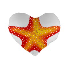 Starfish Standard 16  Premium Heart Shape Cushions by BangZart