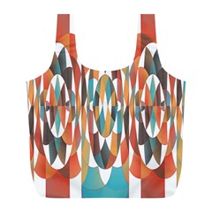 Colorful Geometric Abstract Full Print Recycle Bags (l)  by linceazul