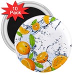 Fruits Water Vegetables Food 3  Magnets (10 pack)  Front