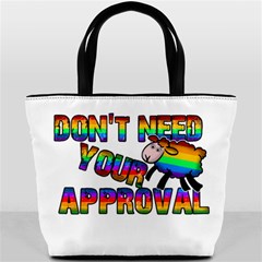 Dont Need Your Approval Bucket Bags by Valentinaart