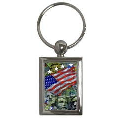 Usa United States Of America Images Independence Day Key Chains (rectangle)  by BangZart